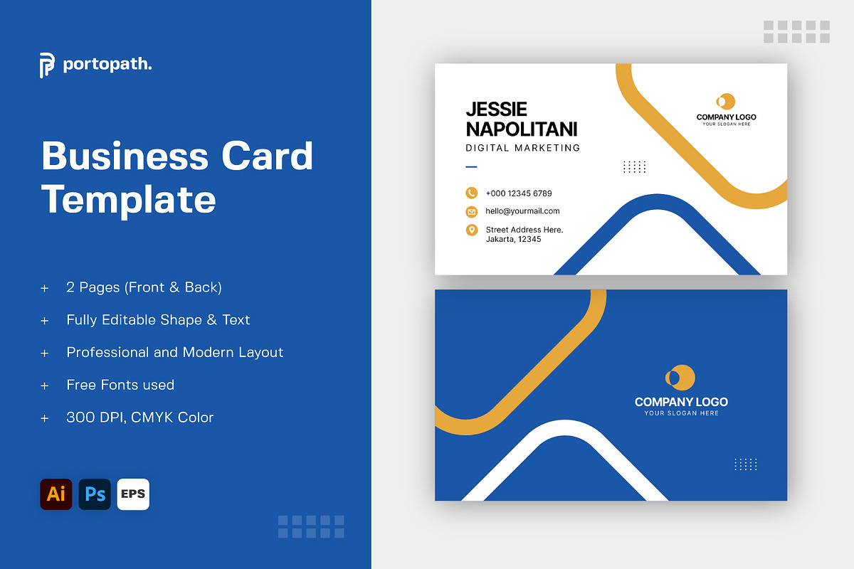 Business Card Template, a Business Card Template by Portocraft (Photo 1 of 2)
