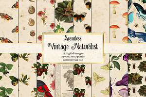 Vintage Naturalist Digital Paper