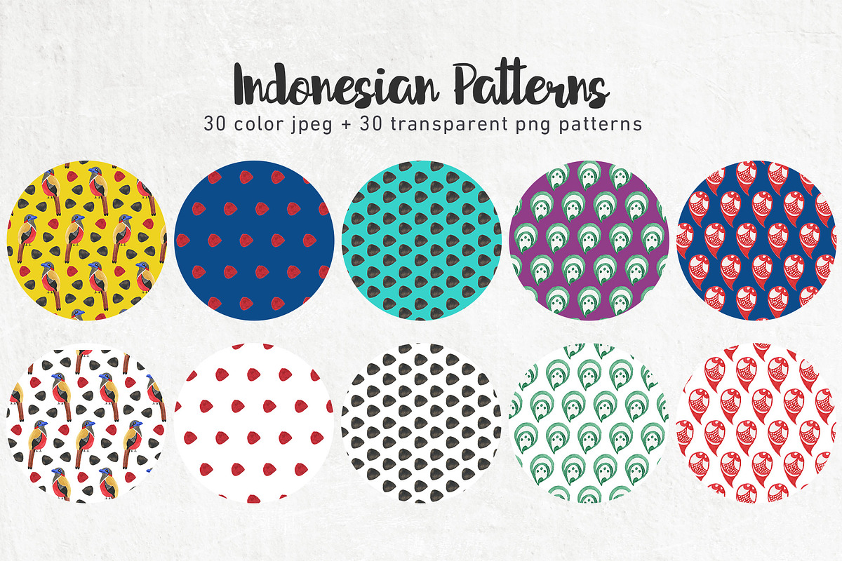Indonesian seamless patterns, a Pattern Graphic by likorbut