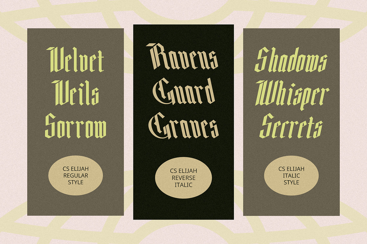 CS Elijah – Gothic Font, a Blackletter Font by Craft Supply Co. (Photo 4 of 8)