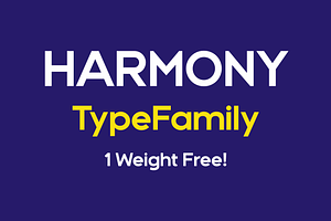 Harmony sans serif typefamily