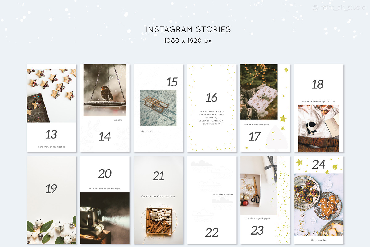 Advent Calendar for Instagram, a Social Media Template by Mint Air Studio (Photo 7 of 8)