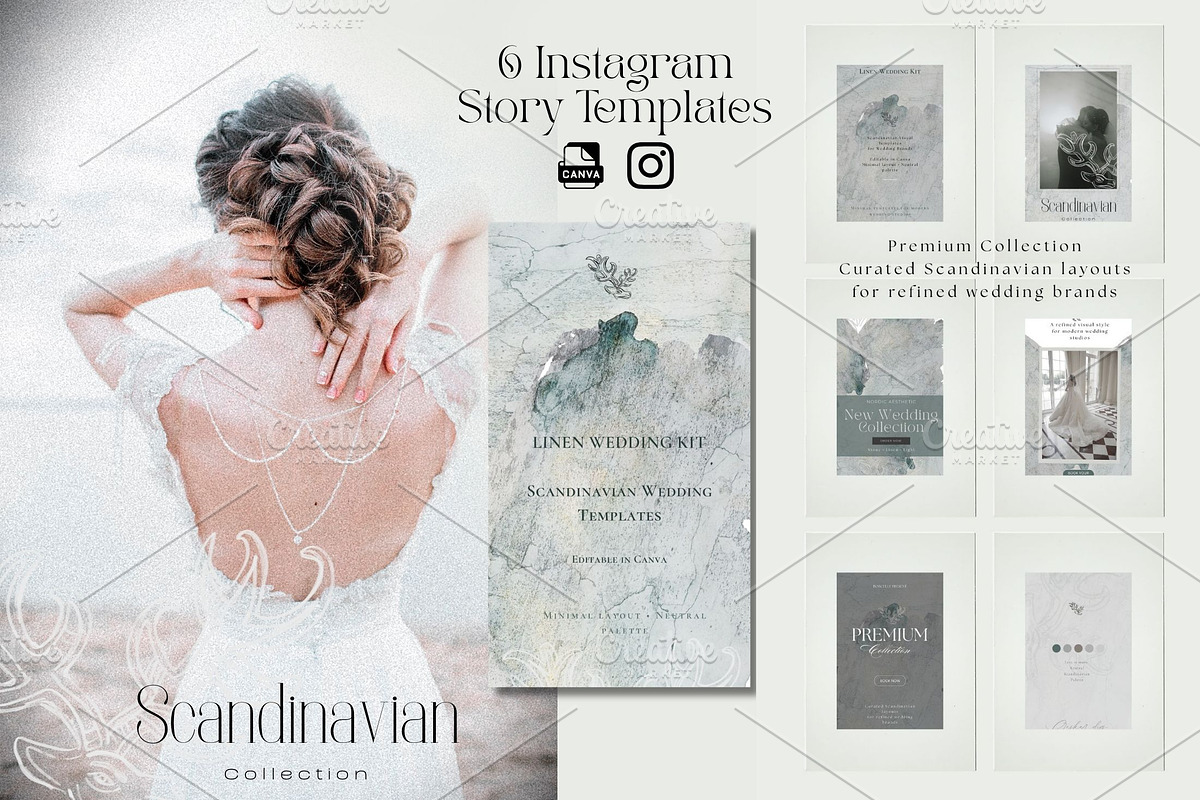 Linen Wedding Canva Templates Bundle, a Templates & Theme by Alisa Mikibith Art (Photo 3 of 7)