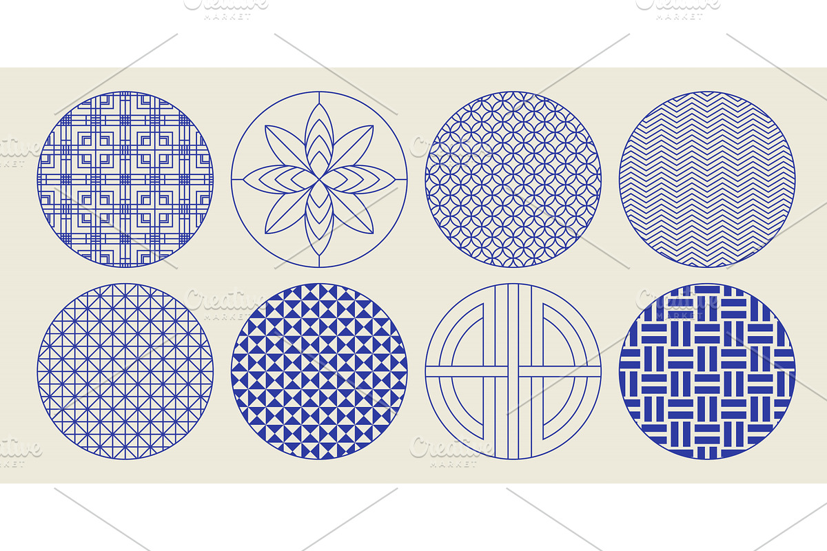 Japanese circle pattern with, an Object Illustration by art PVP - market