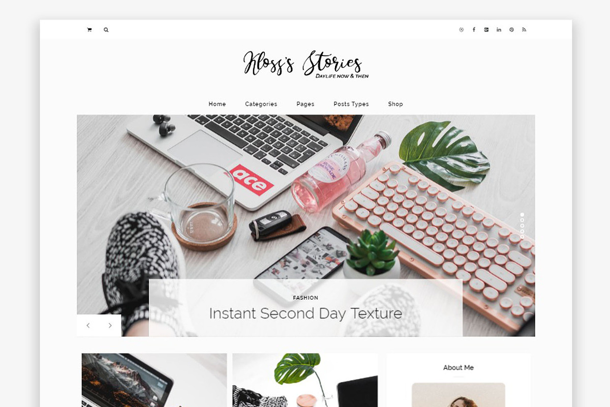Kloss - Unique Blogging Theme, a WordPress Template by Brickthemes (Photo 1 of 5)