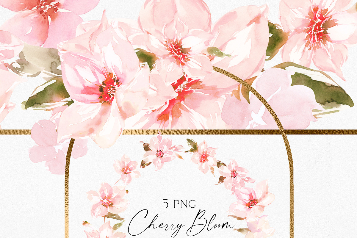 Watercolor Cherry Blossom, an Illustration by Olga Koelsch (Photo 6 of 9)