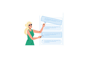 Project manager prioritizing tasks, a Person Illustration by pikepicture