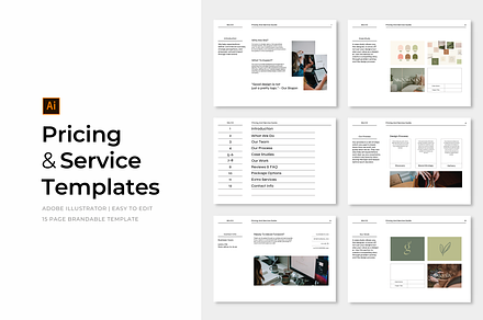 Pricing & Service Guide Template, a Templates & Theme by SelwynGoodman