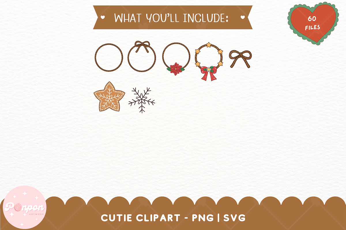 Howdy Groovy Christmas Clipart, a Seasonal Illustration by ponponartwork (Photo 4 of 6)