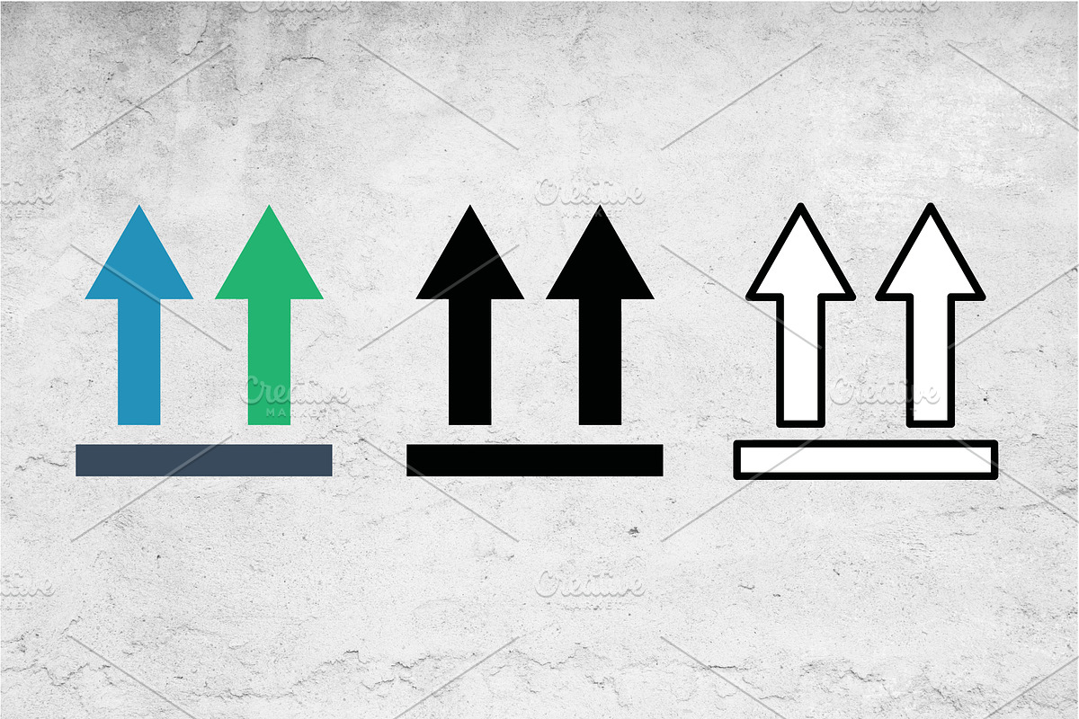 Double Up Arrow Icons, an Outline Icon by Artonix (Photo 2 of 2)