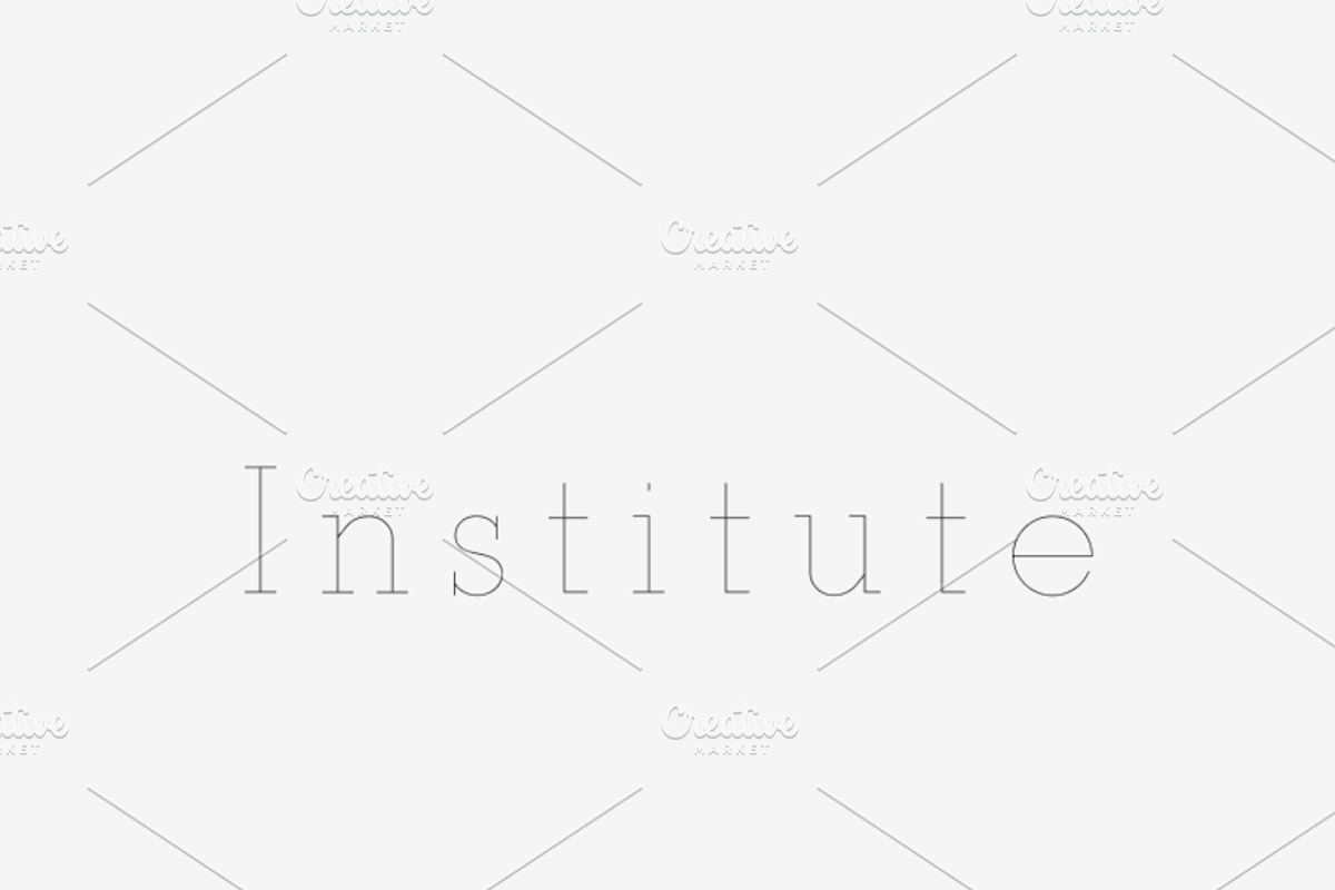 Institute - Laser, Craft Cutter Font