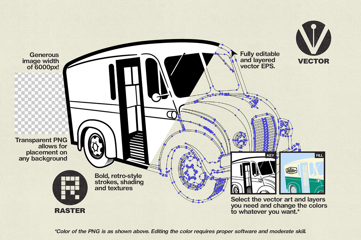Retro Spot Stock | Delivery, a Transportation Illustration by StudioWorks (Photo 2 of 2)