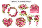 Red roses, floral watercolor set, an Illustration by Artmanata (Thumbnail 3 of 16)