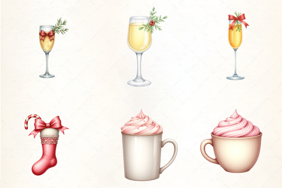 Coquette Christmas Clipart, an Illustration by CrexoraLab (Photo 3 of 5)