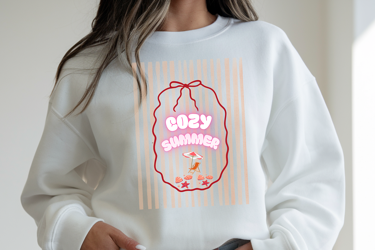 Cozy Summer Aesthetic Relaxed Vibes, a Shirt Mockup by Printable Design Store (Photo 2 of 5)