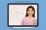 Portrait Guide Procreate Stamps, a Brush Add-On by SmuffizStudio (Thumbnail 3 of 3)