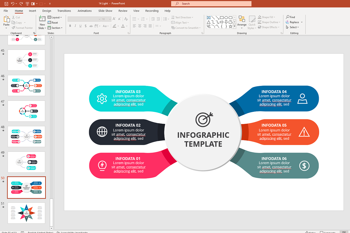 Vision Flow PowerPoint Template, a Presentation Template by Infographics project (Photo 8 of 13)