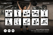 Workout Vector Illustrations, a Sport Illustration by Rasgood (Thumbnail 1 of 9)