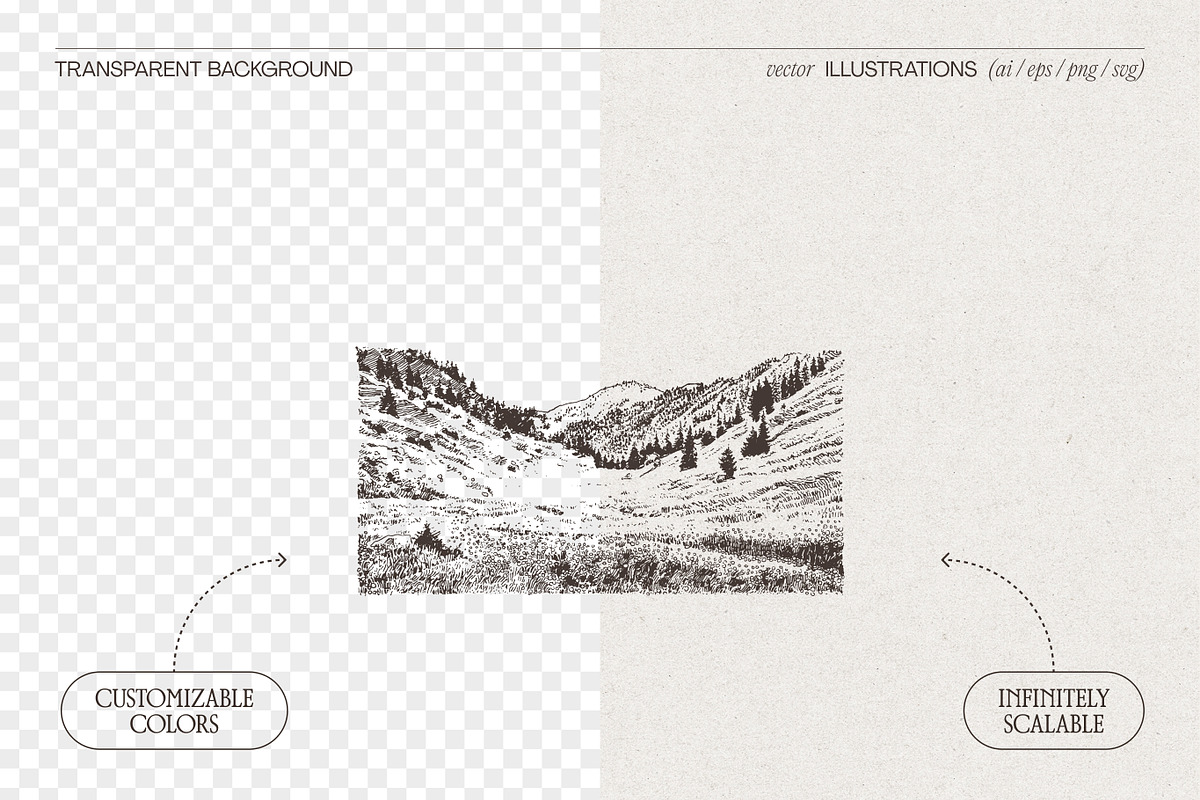 Vintage Nature Landscape Collection, a Seasonal Illustration by TheMountBirdStudio (Photo 2 of 17)