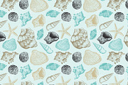 Sea Shells Pattern, a Pattern Graphic by kotoffei (Thumbnail 1 of 2)