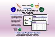 Bakery Business - Google Sheets, an App Template by Ardent Workshop (Thumbnail 1 of 9)
