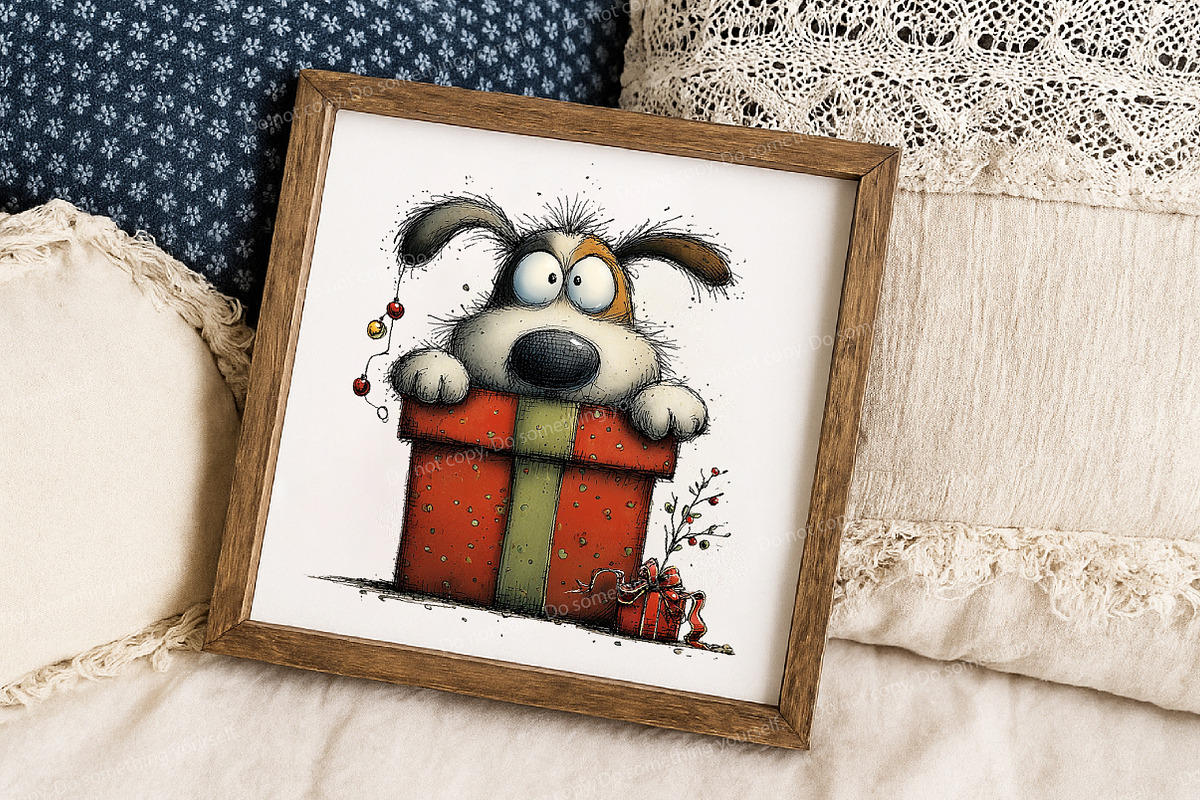 Quirky Christmas Dog Clipart, an Illustration by Libby Wishes (Photo 7 of 7)