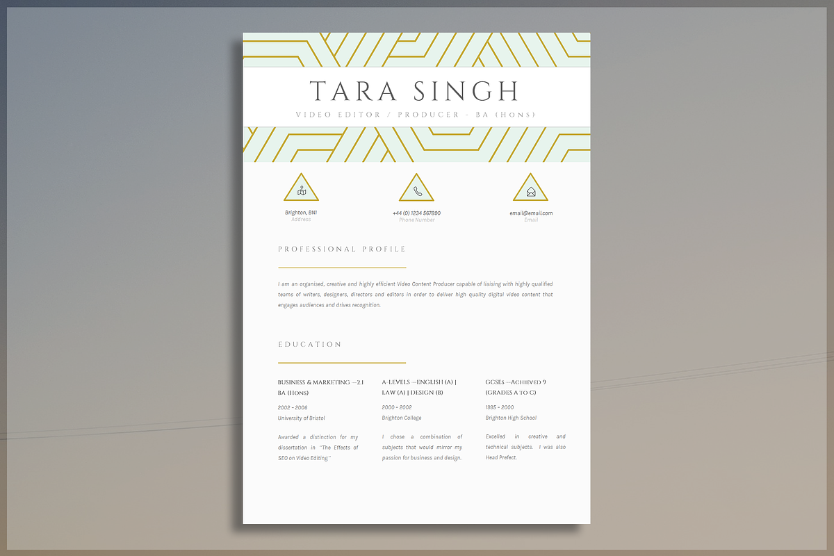 Beautiful CV Template, a Resume Template by introDuice - CV / Resumes (Photo 1 of 7)