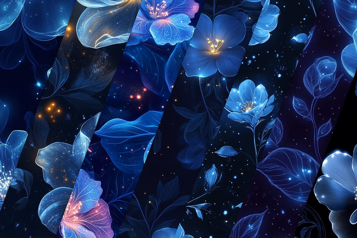 Luminous Floral Seamless Patterns, a Texture Illustration by Dream Creation (Photo 5 of 6)