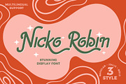 Nicko Robin a Stunning Display Font, a Sans Serif Font by Dawnside Graphic (Thumbnail 1 of 11)
