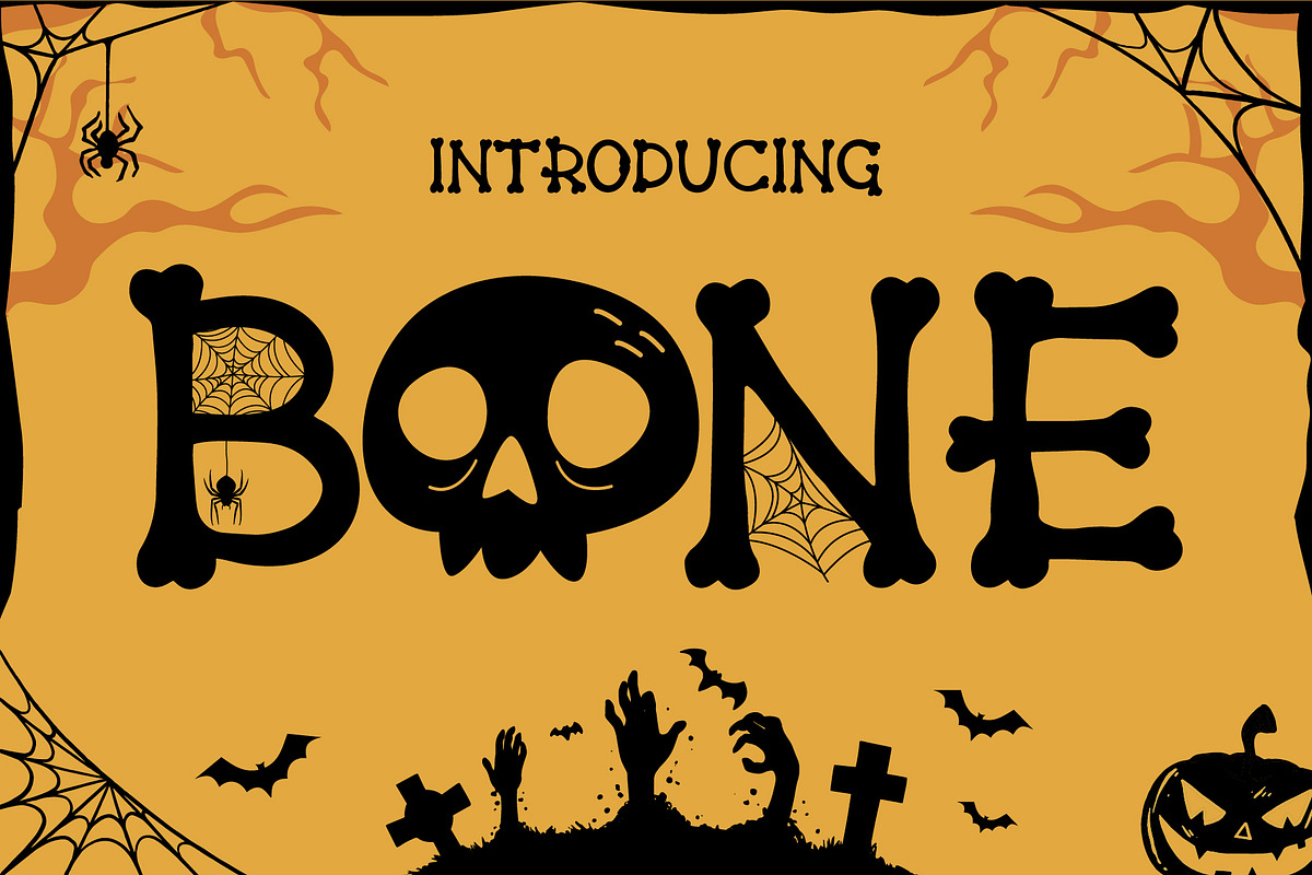 Bone Fonts, a Font by Fox7 By Rattana (Photo 1 of 7)