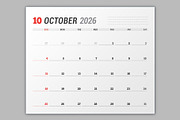 Wall Calendar 2026 (WC037-26-S), a Stationery Template by mikhailmorosin (Thumbnail 5 of 8)