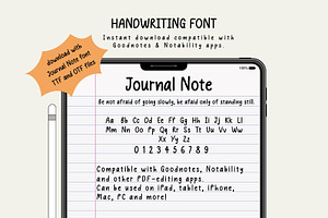 Journal Note Handwritten Font