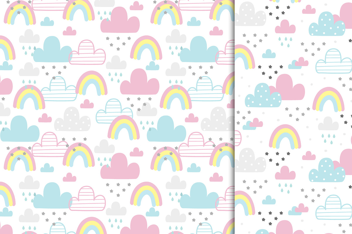 lovely clouds patterns collection!, a Pattern Graphic by Irene_Boiko_ART (Photo 4 of 6)