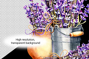 Provence Lavender watercolor clipart, a Decorative Illustration by Artmanata (Thumbnail 4 of 14)