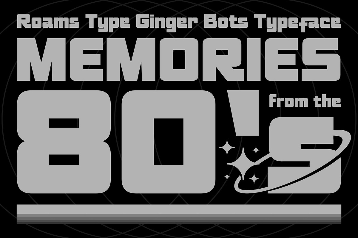 Ginger Bots - 80’s VHS Typeface, a Sans Serif Font by Roams Type (Photo 8 of 10)