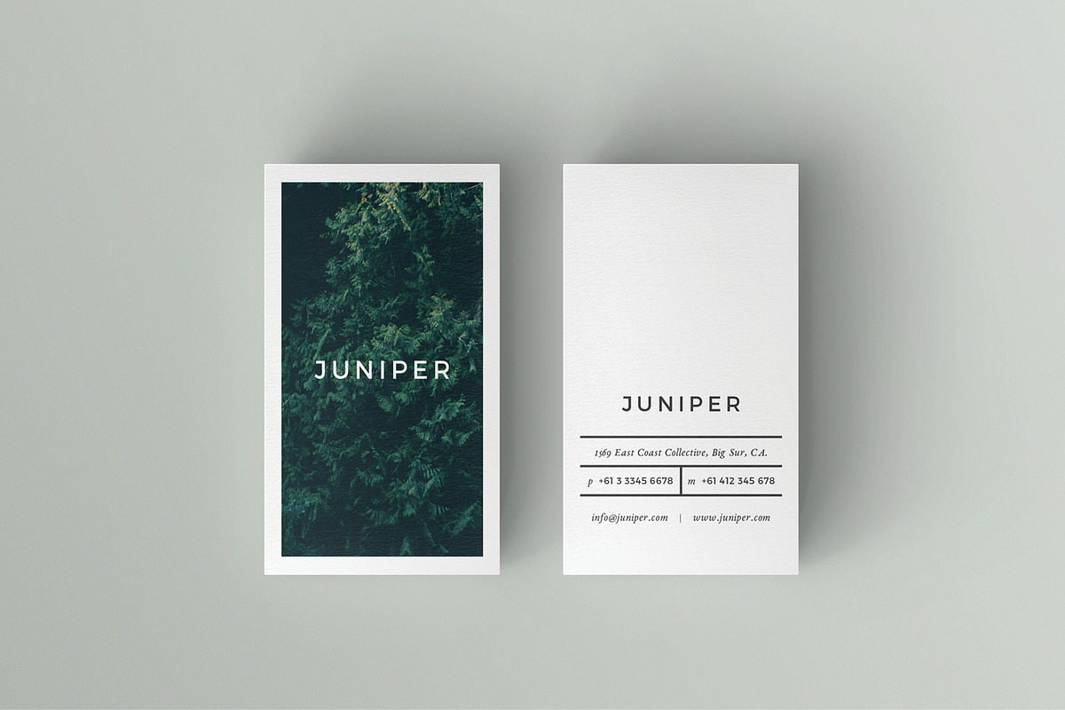 J U N I P E R Business Card Template, a Business Card Template by 46&2 Collective (Photo 5 of 9)