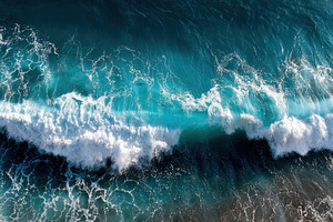 Waves crashing on sandy beach, a Photo by Pavel_design