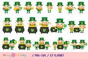 Happy Saint Patrick's Day Clipart, a Person Illustration by Noey smiley (Thumbnail 3 of 10)