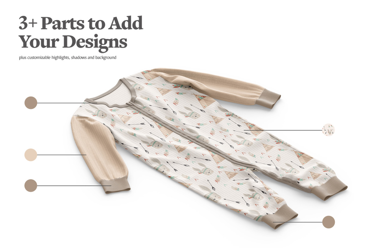 Baby Jumpsuit Mockups, an Apparel Mockup by rebrandy (Photo 3 of 9)