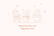 Fox Christmas Doodle Dingbat Font, a Symbol Font by Fox7 By Rattana (Thumbnail 6 of 9)