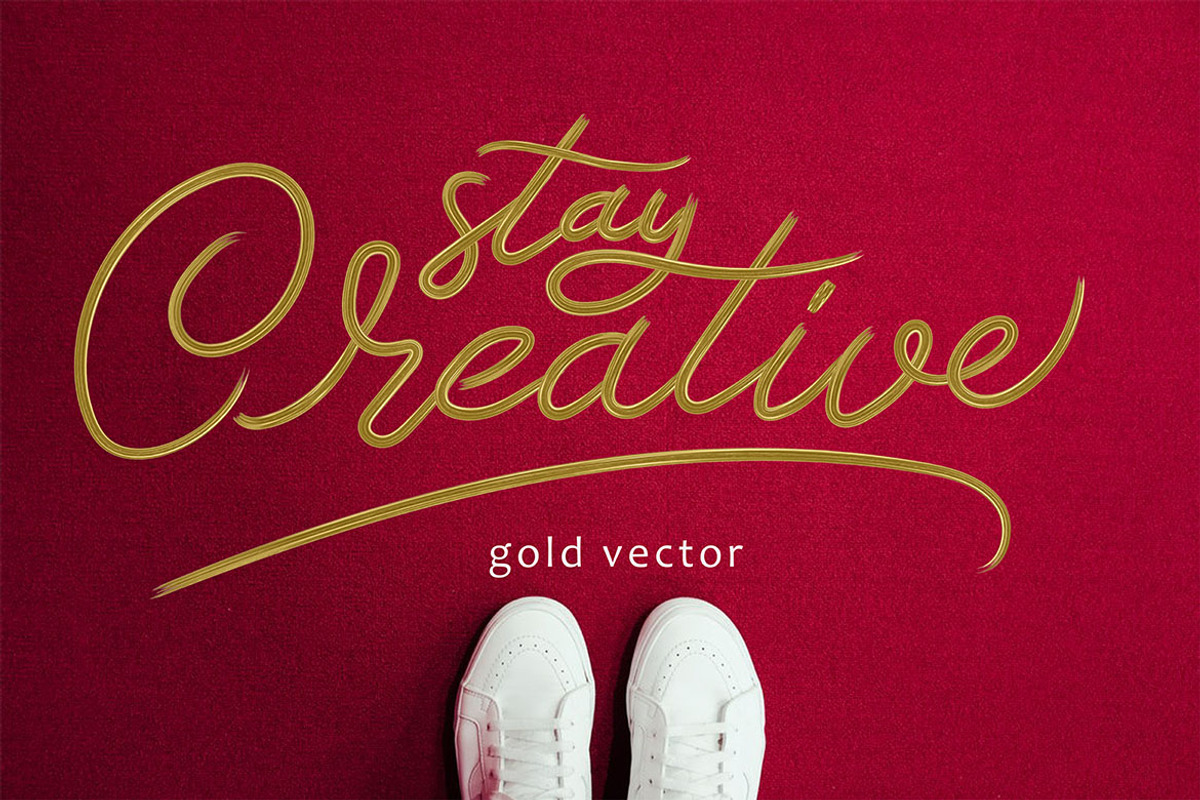 GOLD SCRIPT - 100% VECTOR .Ai .EPS10 preview 4