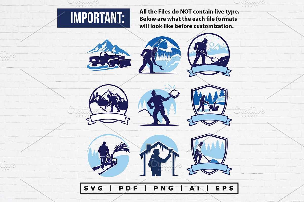 Snow Removal Logo Bundle, a Branding & Logo Template by Guavanaboy (Photo 2 of 3)