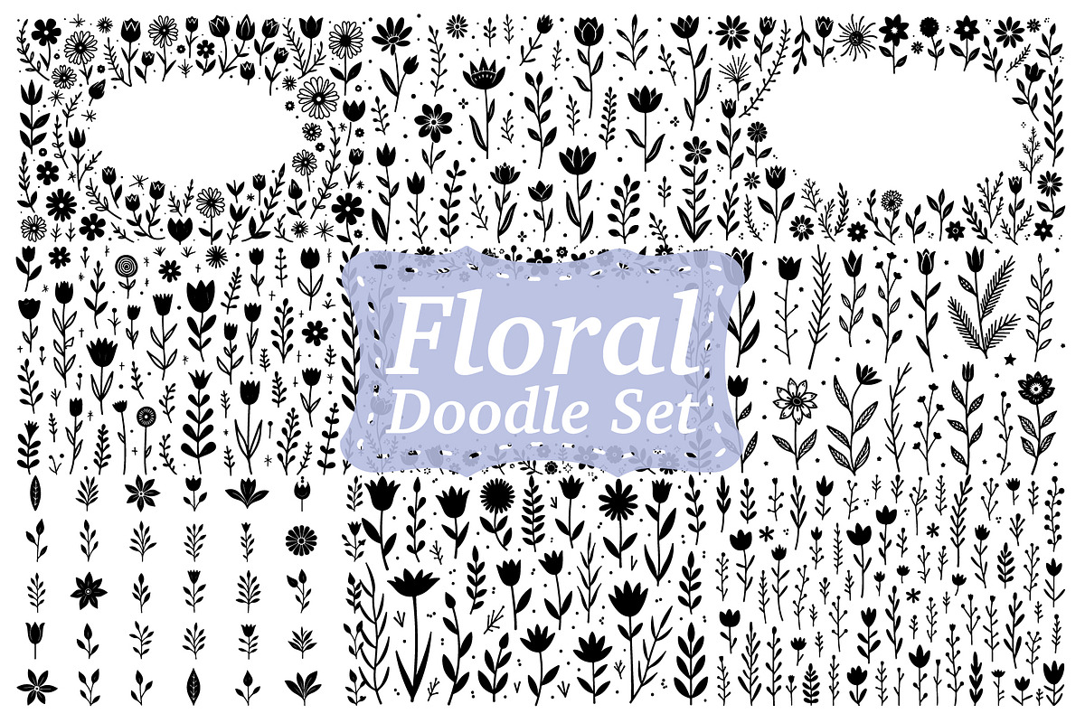 Simple Botanical Doodle Pack, an Illustration by Gfx_Store (Photo 1 of 10)