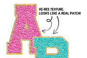 Varsity Faux Chenille Alphabet PNGs, an Object Graphic by RissDesign (Thumbnail 6 of 7)