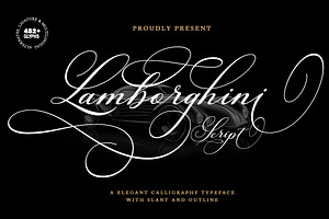 Lamborghini Script, a Script Font by Has_rizal