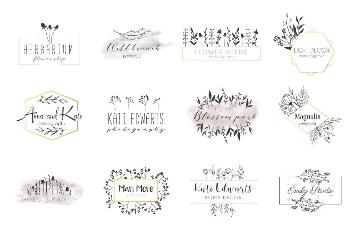 SALE!  Floral Scent LOGO CREATOR, a Branding & Logo Template by Katya_lu (Photo 5 of 11)