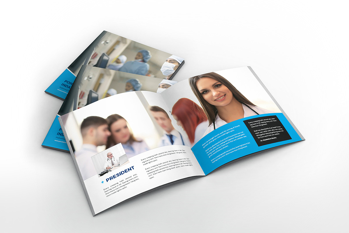 Medical & Hospital Square Brochure, a Brochure Template by Incools Stokie (Photo 3 of 12)