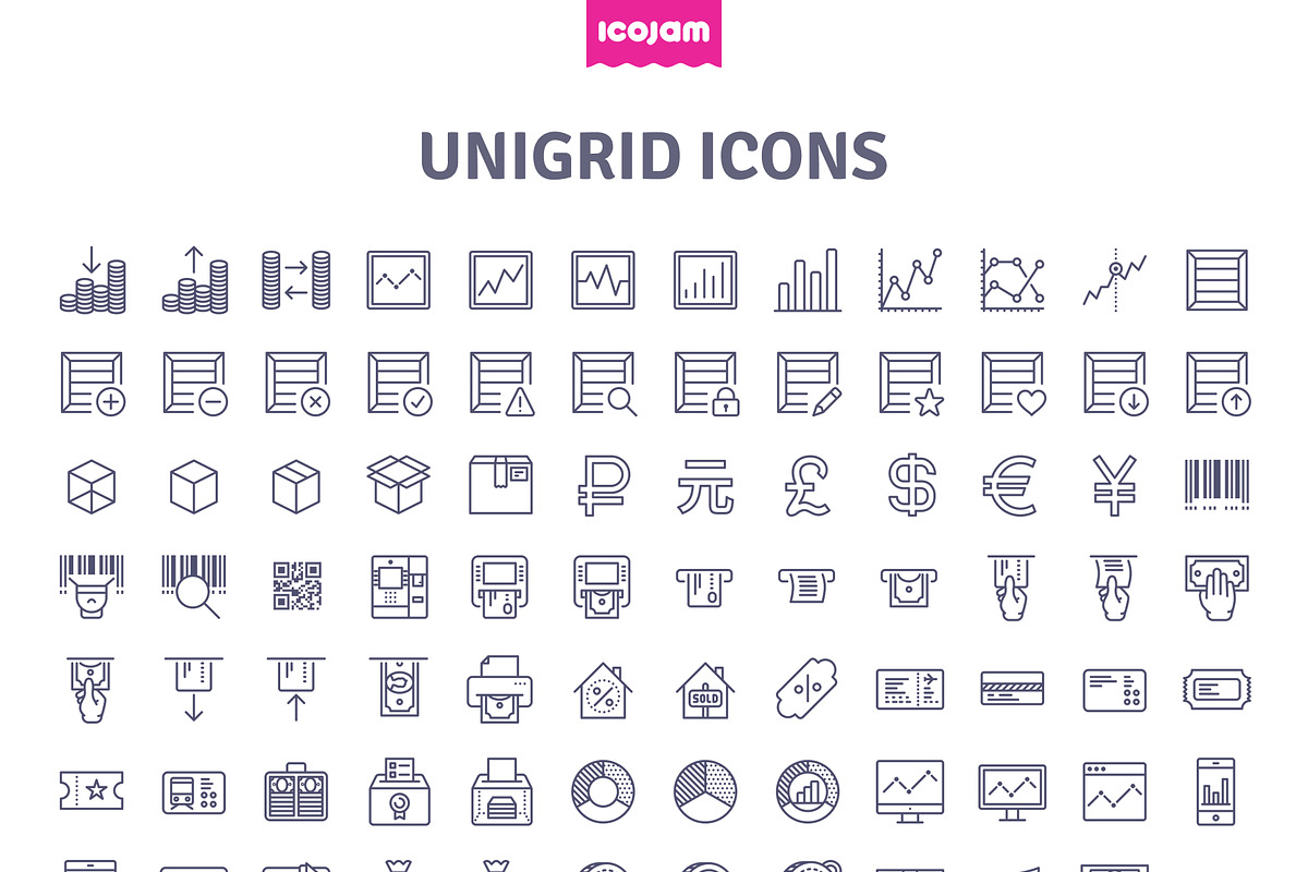 3552 Unigrid icons, an Outline Icon by Icojam store (Photo 8 of 14)