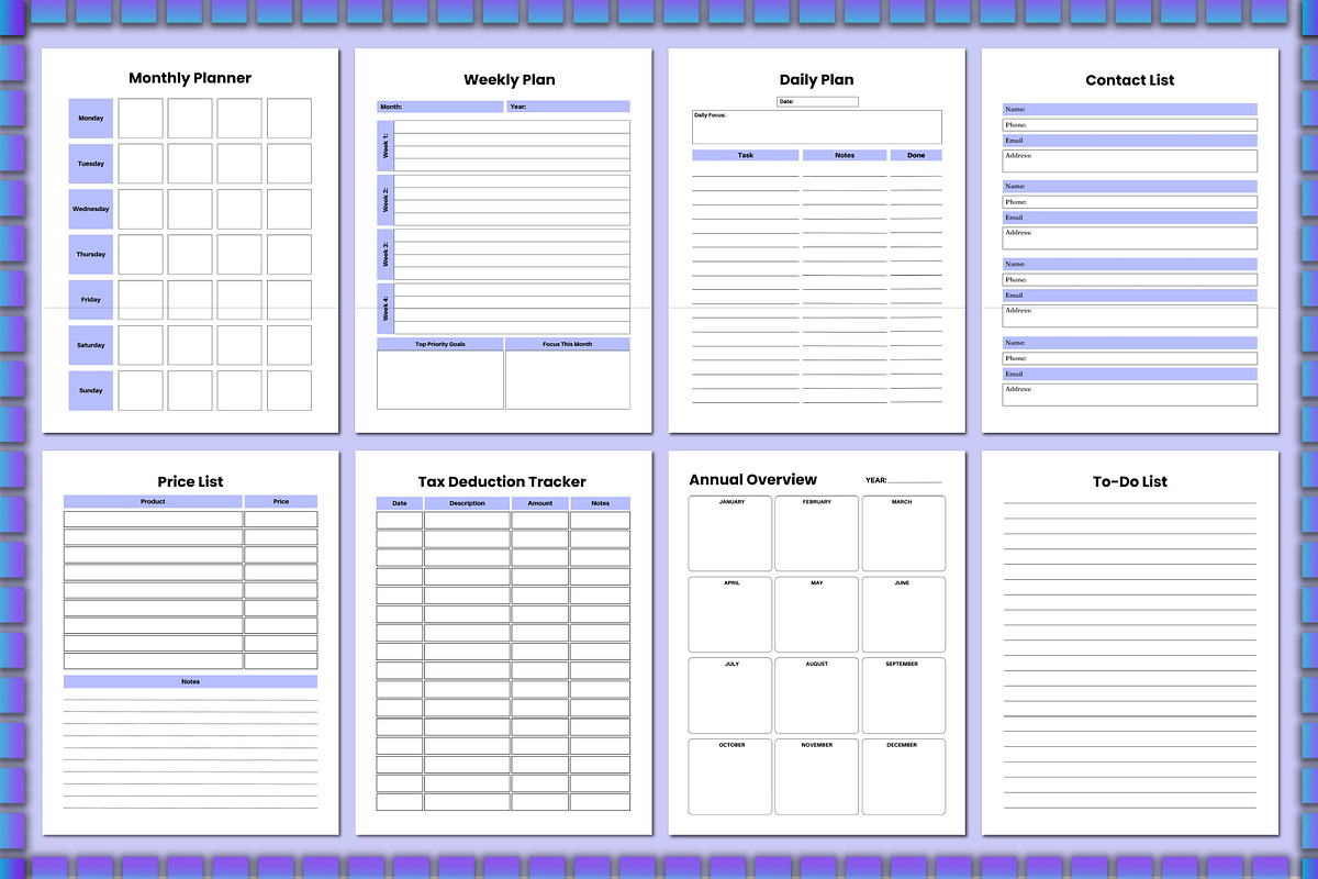 Craft Business Planner For Canva, a Stationery Template by Shumaya (Photo 2 of 6)