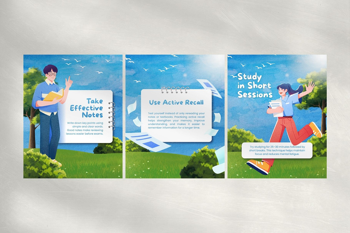 Study Tips Carousel Canva, a Social Media Template by Dstudio (Photo 2 of 4)